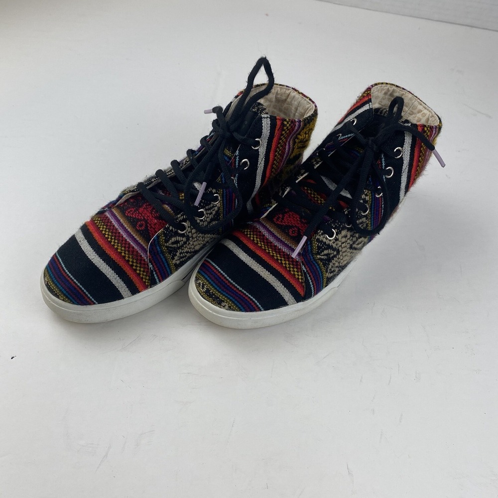 INKKAS Handmade Blackbird High‎ Top Sneakers Shoes Men's 6 / Women's 8 Pre Owned